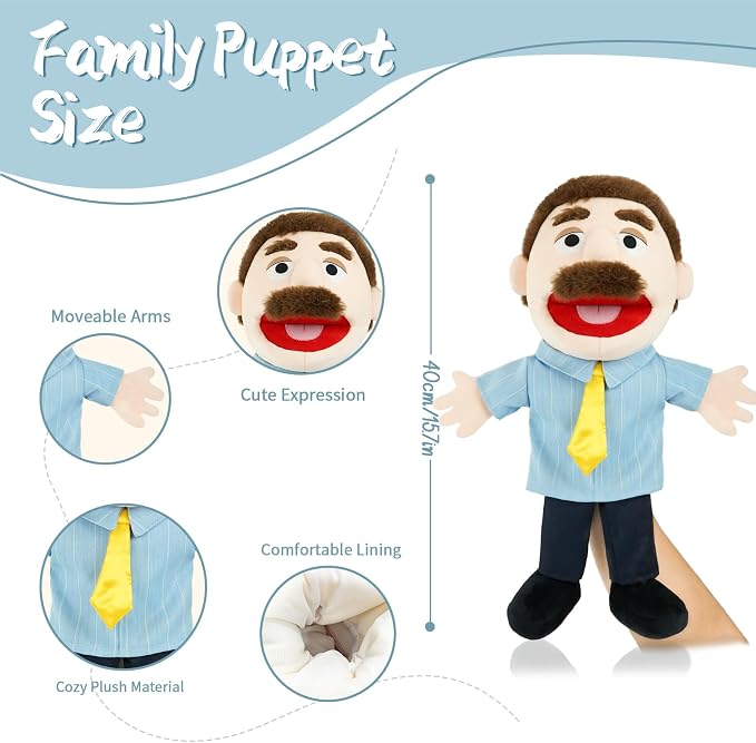 Family Hand Puppets for Kids - Image 2