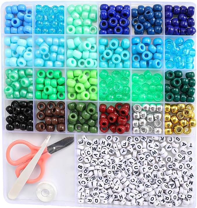 Acrylic Pony Beads Jewelry Making Kit – 96 Colors, UV Color Changing & Glow - Image 4