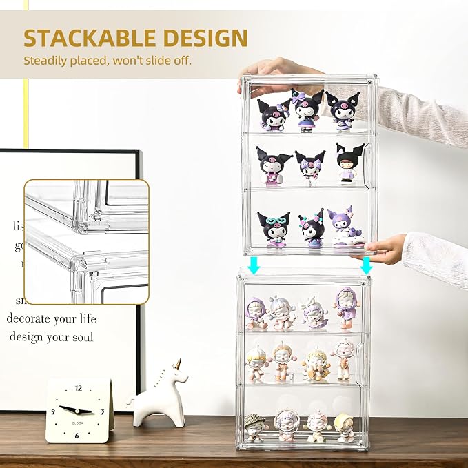 3 Tier Display Case for Collectibles, Storage Container - Image 5