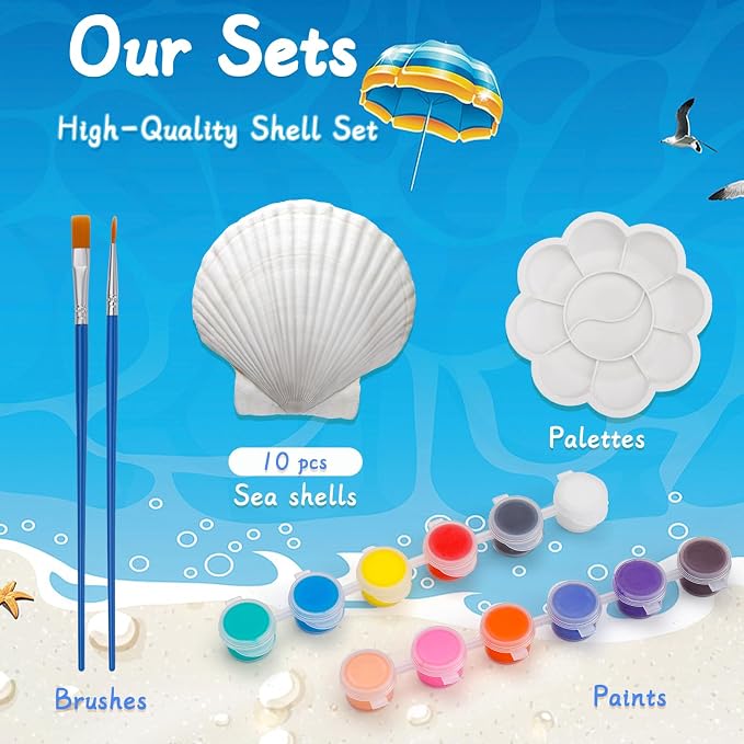 10 PCS Scallop Shells, Seashells - Image 2