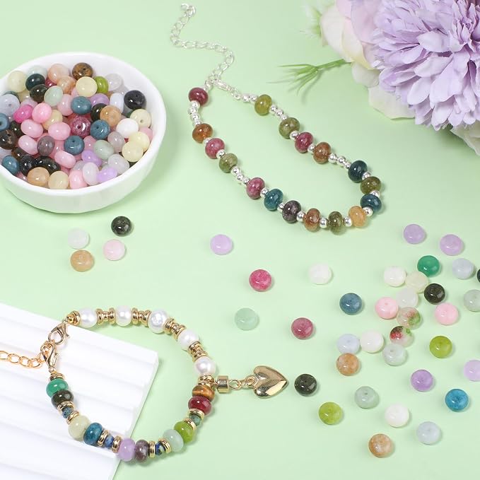 Songxi 5x8mm Natural Blue Sodalite Stone Rondelle Beads, Gemstone - Image 5