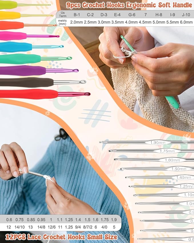 Coopay Crochet Kit Beginners Crochet Hook Set - Image 6