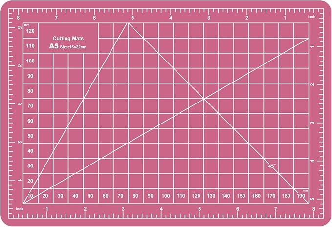 Sewing Cutting Mat 8in x 6in, Small Self Healing Cutting Board A5 Rotary by Keepsweat