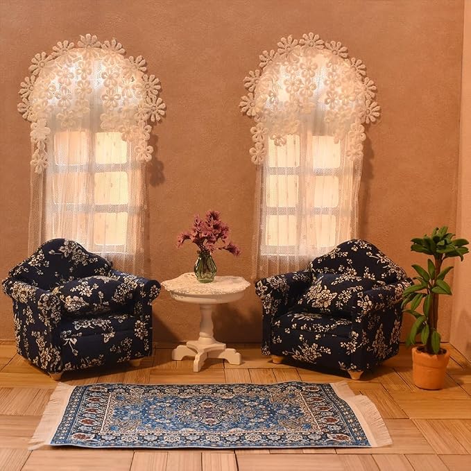 iLAND Miniature Dollhouse Accessories Vintage of Carpet - Image 6