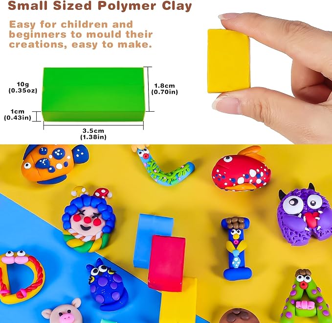CiaraQ Polymer Clay Kit, Mini Modeling Clay Set | - Image 4
