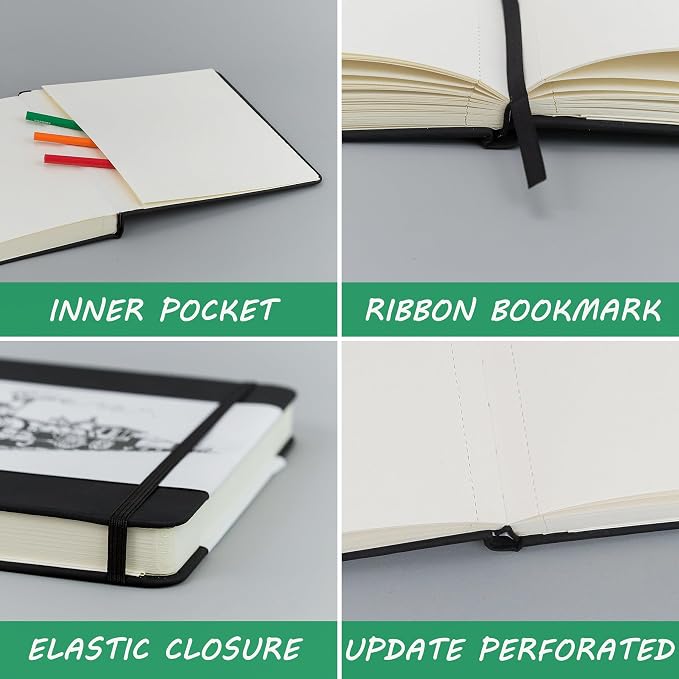 Vanrtto Hardcover Sketch Book, Square Mixed Media Sketchbook 8x8 in 2 Pack | - Image 5