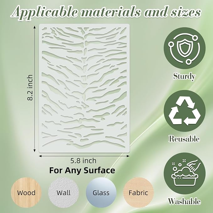 Texture Stencils for Crafts Reusable 12Pcs Stencils | DIY Art Painting Stencil - Image 4