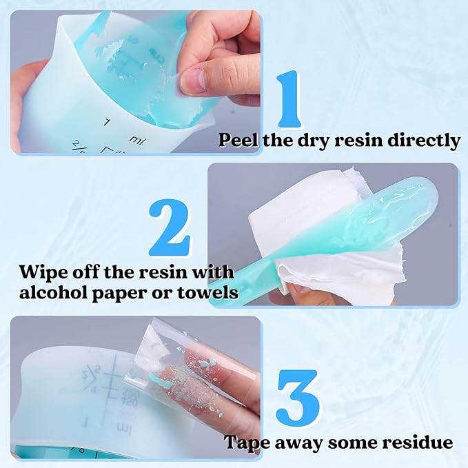 LET'S RESIN Silicone Measuring Cups, 450ml Accurate 2 Scales & 100ml Durable - Image 5