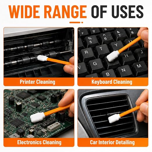 CARGEN 30PCS 5.09" Foam Cleaning Swabs - Image 6