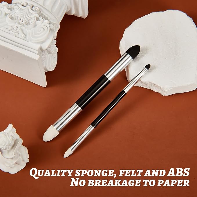 Kosiz 6 Pcs Blending Sponge Pen Double Headed Rub and Buff Washable Sketch - Image 6