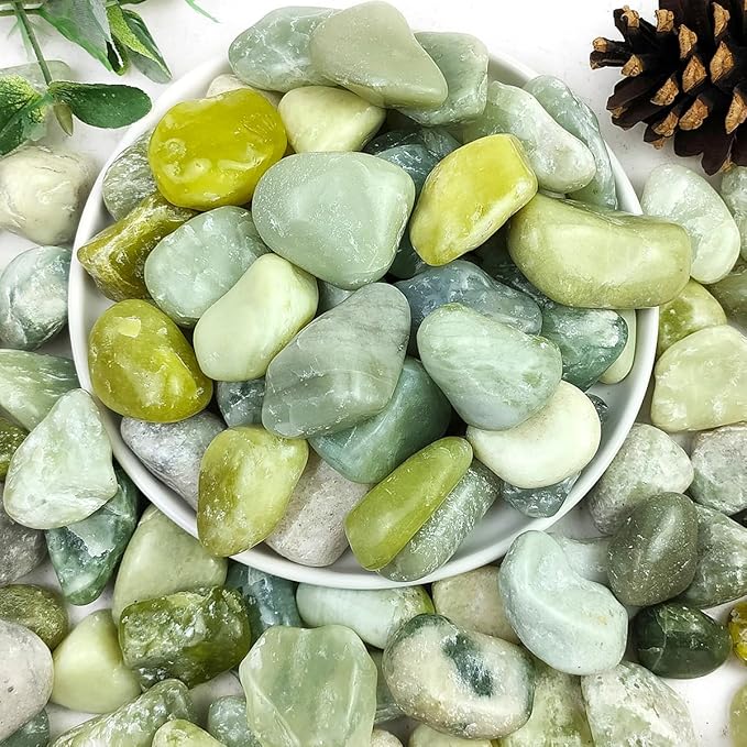 YISZM 10lbs Jade River Rocks, 1-2 Inch Natural Pebbles by YISZM-ForYourNaturalLife