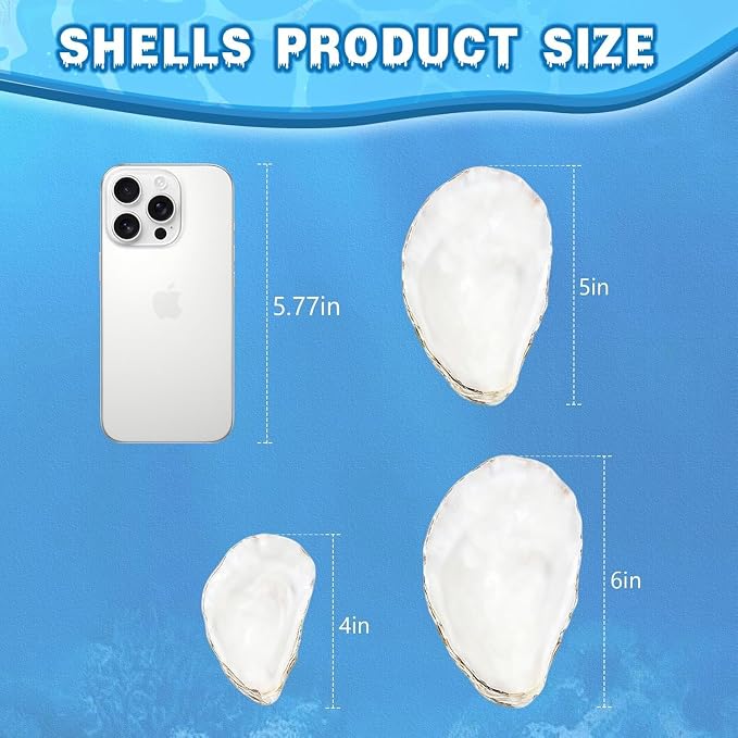 20Pcs 5"-6" Concave Oyster Shells - Image 2