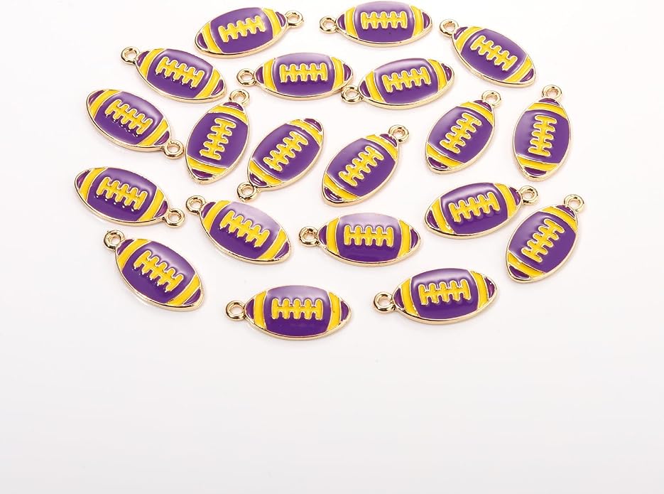 20PCS Sports Charms Enamel Basketball Baseball Pendant Charms - Image 5