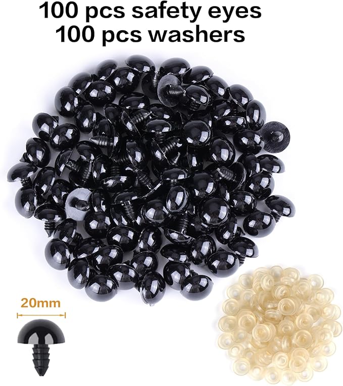 XKDOUS 20mm Safety Eyes, Crochet Eyes - Image 2