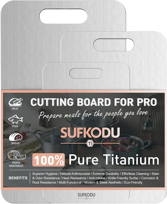 3 Piece Titanium Cutting Boards by Sufkodu