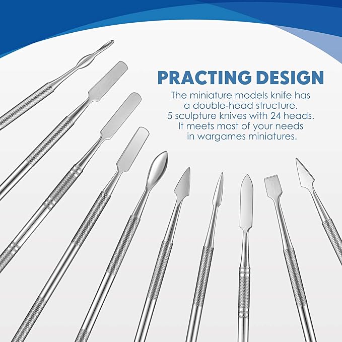 Honoson 5 Pcs Miniature Sculpting Tools Set Mini Stainless Steel Double-Headed - Image 4