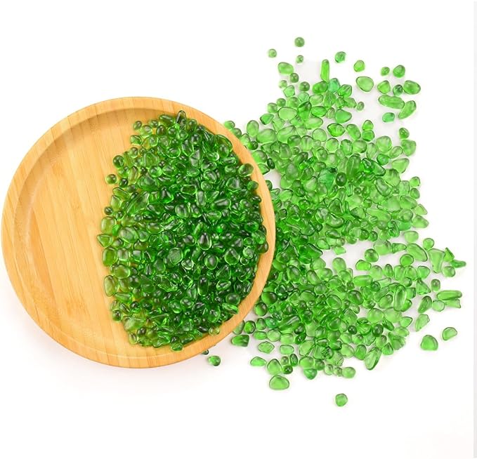 Glass Stones, 1Lb/460g Irregular Sea Glass Pebbles Non-Toxic Artificial - Image 7