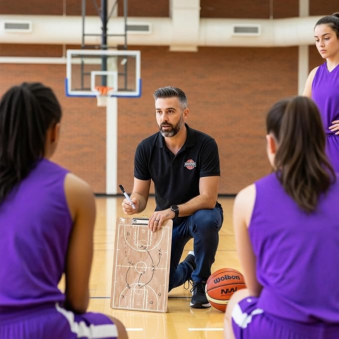 WISYOK Double-Sided Basketball Coaching Clipboard, Dry Erase Board - Image 7