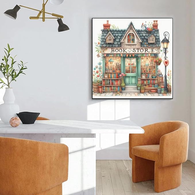 EIBEILI Diamond Painting Kits for Adults, Book Store 5D Diamond Art Kits for - Image 2