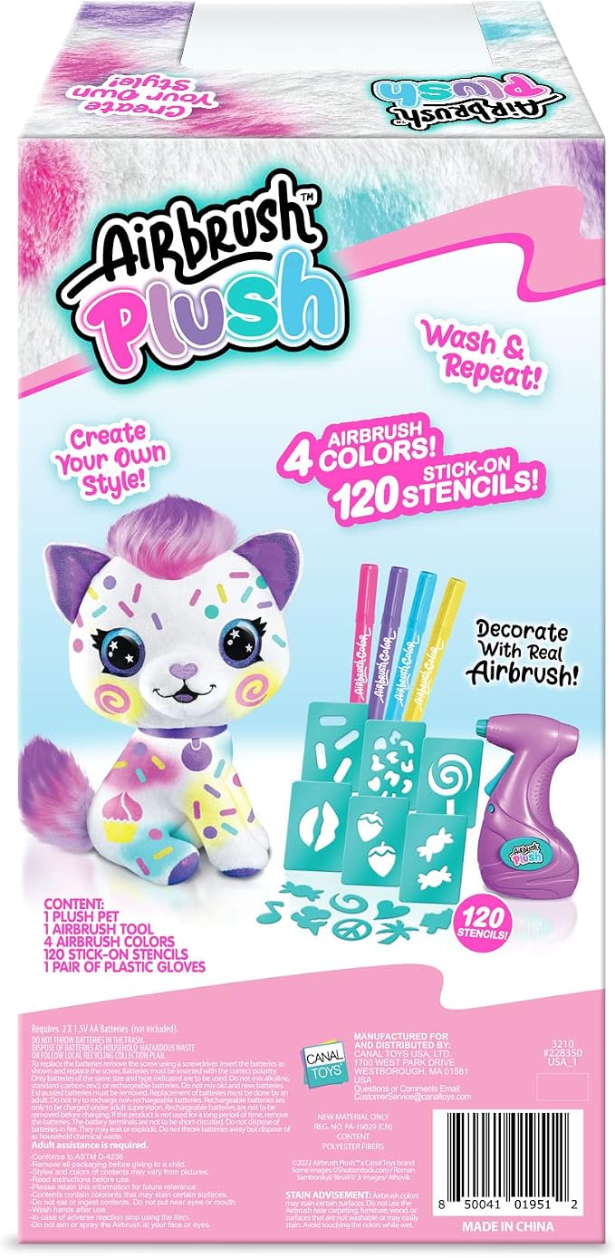 Canal Toys Personalize Airbrush Plush Large Kitty! Decorate, Repeat! Customize - Image 14