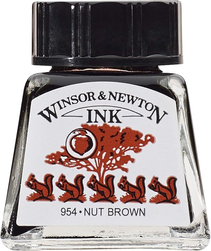 Winsor & Newton Drawing Ink, 14ml Bottle, Nut Brown by WinsorNewton