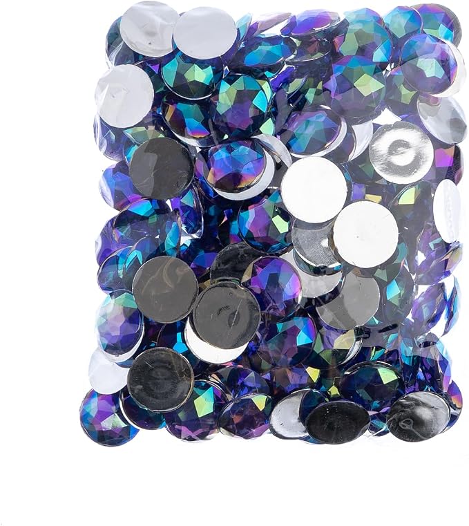 John Bead 200 Pieces 16mm, Acrylic Round Flat Back Rhinestones - Image 2