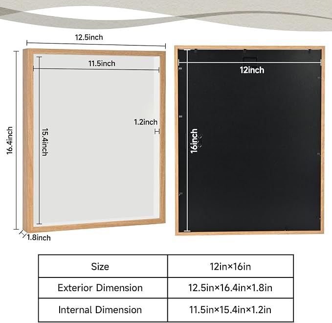 12×16 Shadow Box Frame Display Case - Image 2