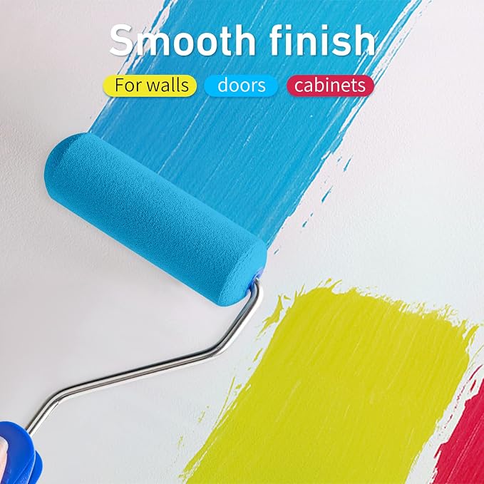 Mister Rui 4 Inch Foam Paint Roller Kit, 8 Pack - Image 2