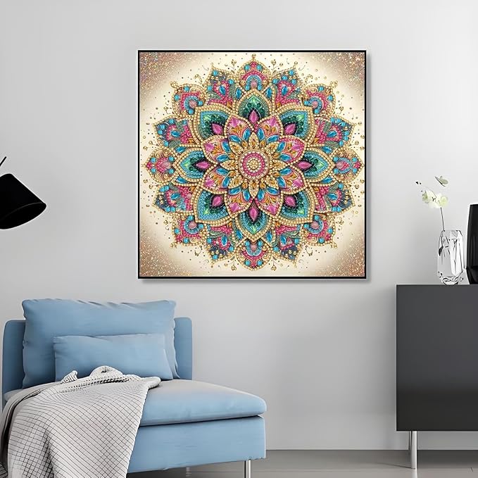 OJTOYART Mandala Flower Special Shaped Diamond Art Kits - Image 3