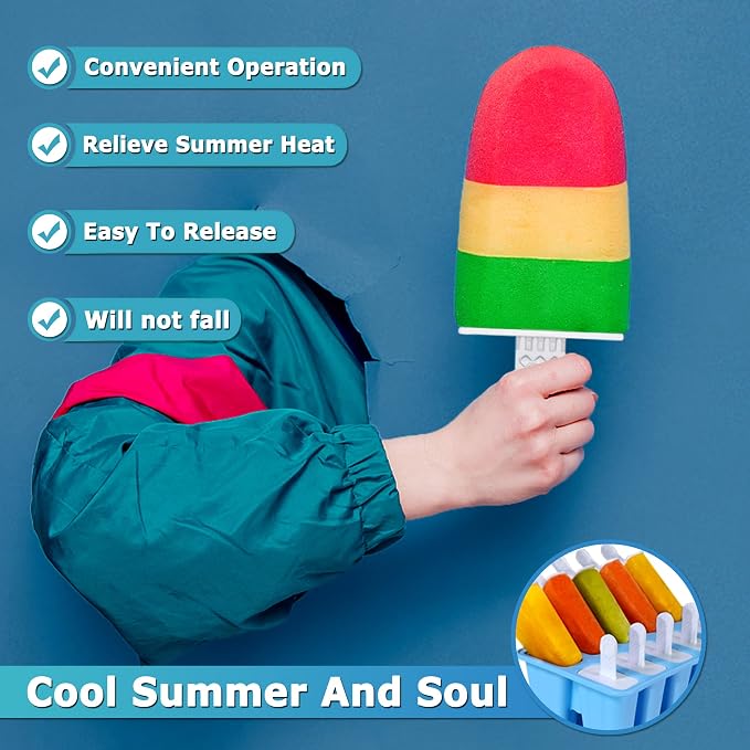 Silicone Popsicle Molds 10-cavity, DIY Ice Pop Mold - Image 4