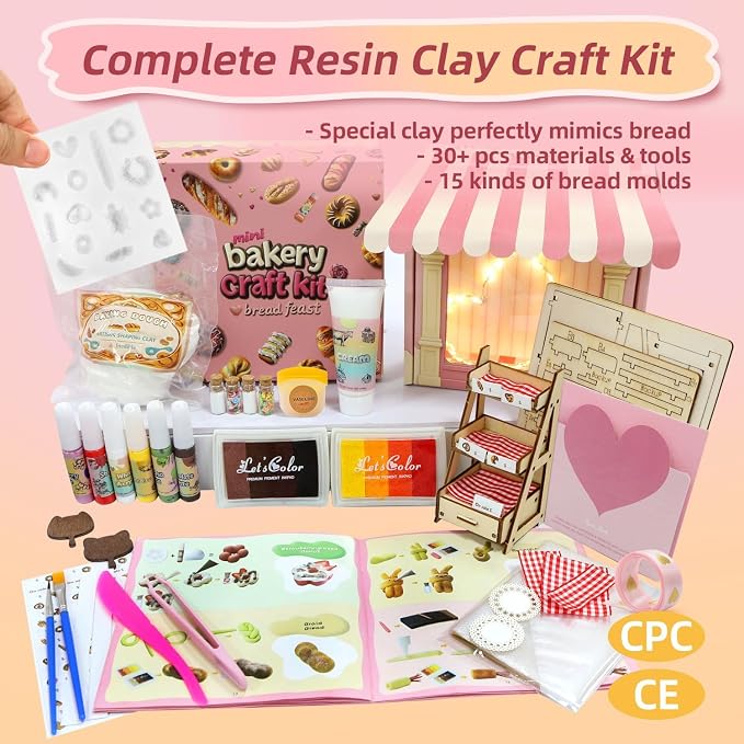 iLAND Craft Sets for Girls Ages 8-12 Creative Clay Bakery Crafting Kit - Image 2
