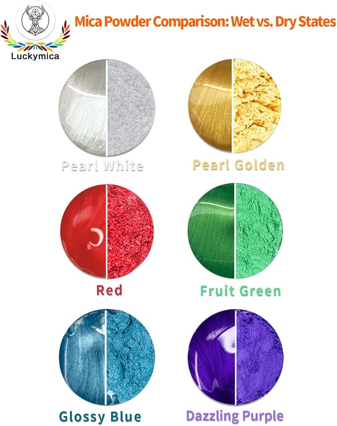 Mica Powder, 6 Colors Pearlescent Pigment Powder - Image 2