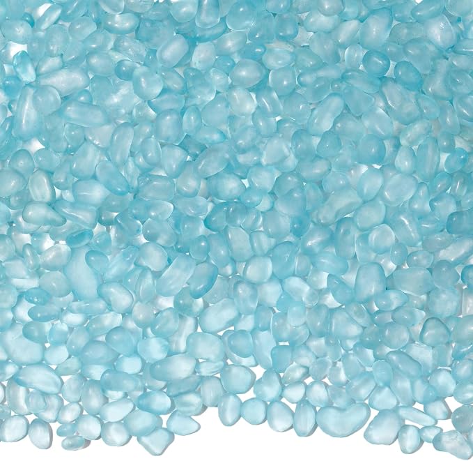 QEQEKAKA Sea Glass Stones for Crafts About 0.5LB Glass Pebbles Gemstones Bulk by QEQEKAKA