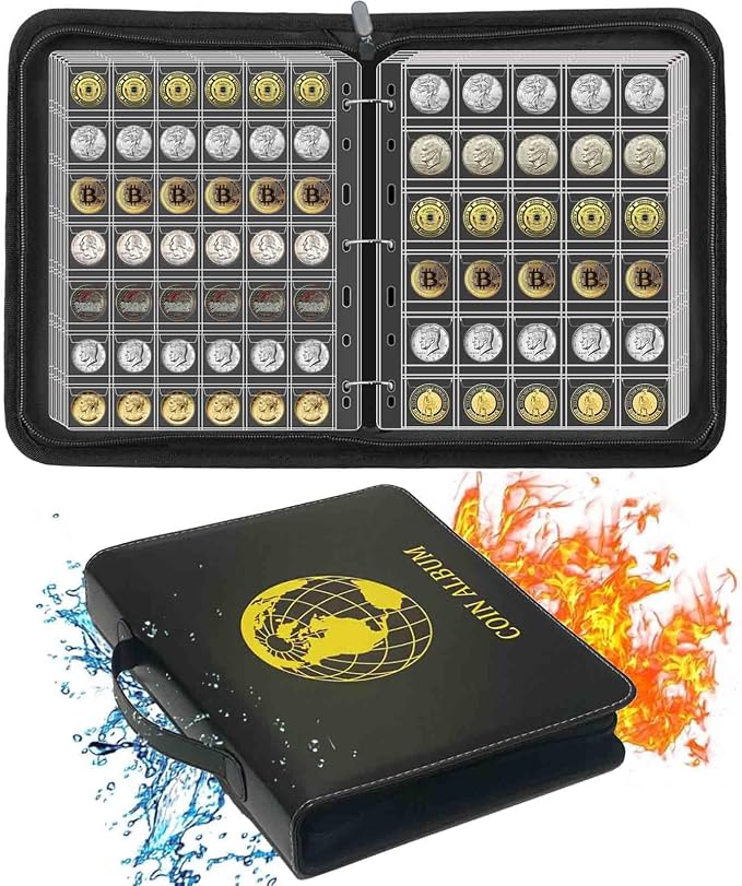 576 Pockets Coin Collection Album Book Holder by Xxmbbjy