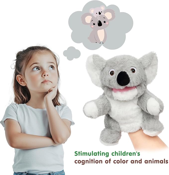 Easfan Koala Hand Puppet with Movable Mouth Interactive Storytelling Cute Soft - Image 2