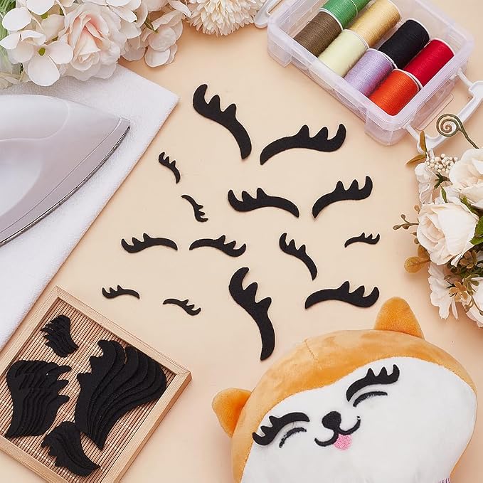 FINGERINSPIRE 40 Pairs Felt Eyelashes - Image 4