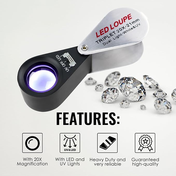 20x Foldable Pocket Magnifier Jewelers Loupe - Image 6