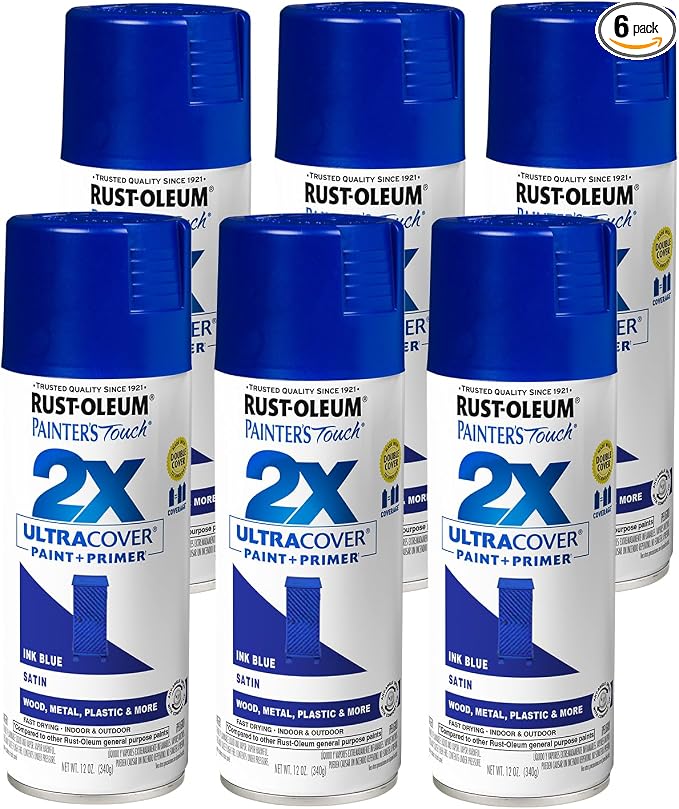 Rust-Oleum Painter's Touch 2X Ultra Cover Spray Paint, Satin Ink Blue by Rust-Oleum