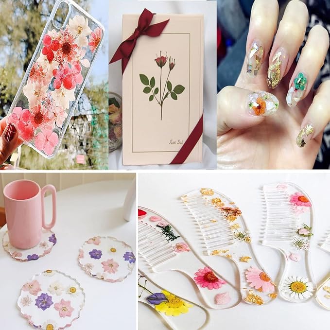35pcs Dried Pressed Flowers for Resin Molds, YouthBro Real Natural Pressed - Image 5