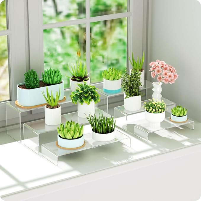 NIUBEE Acrylic Display Riser, Collectibles Display Stands Shelf - Image 5