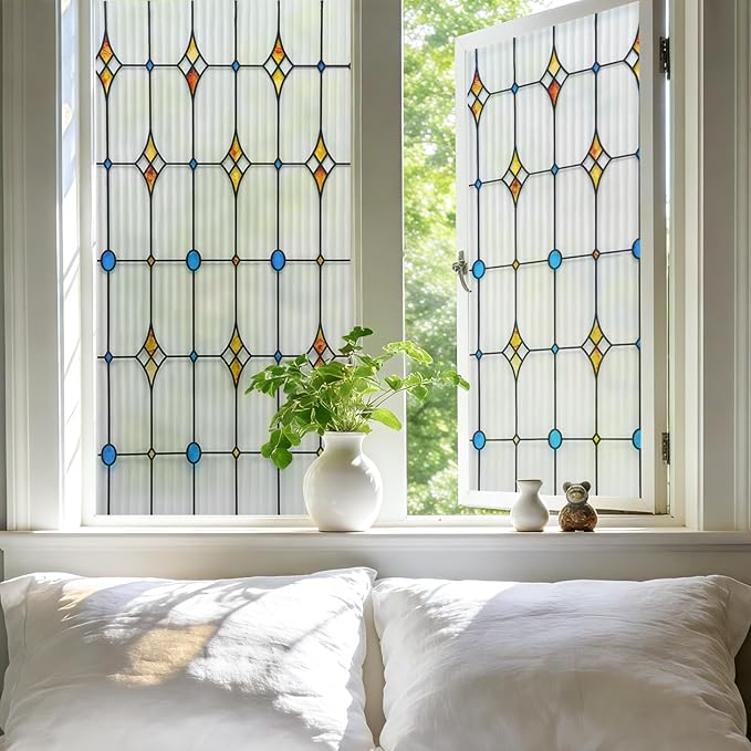 VELIMAX Reeded Glass Window Film, Window Privacy Film, Frosted Glass Window - Image 2