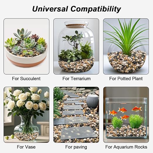 Fish Tank Rocks, Virekm River Rocks, Decorative Ornamental Pebbles Garden - Image 7