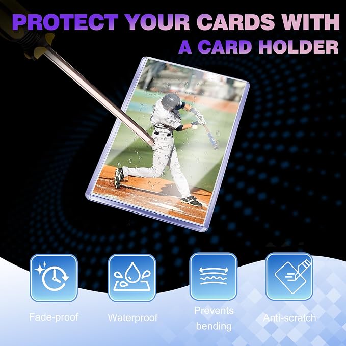 1000 Packs Card Sleeves, Hard Plastic Card Holder - Image 3