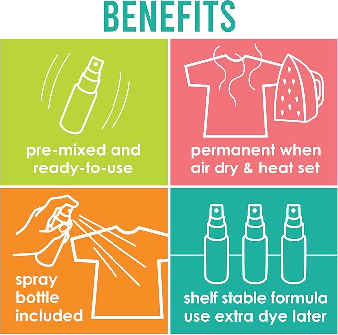 S.E.I. Neon Green Tie Dye Spray Bottle: 2oz. Non Toxic Fabric Dye Spray - Image 2