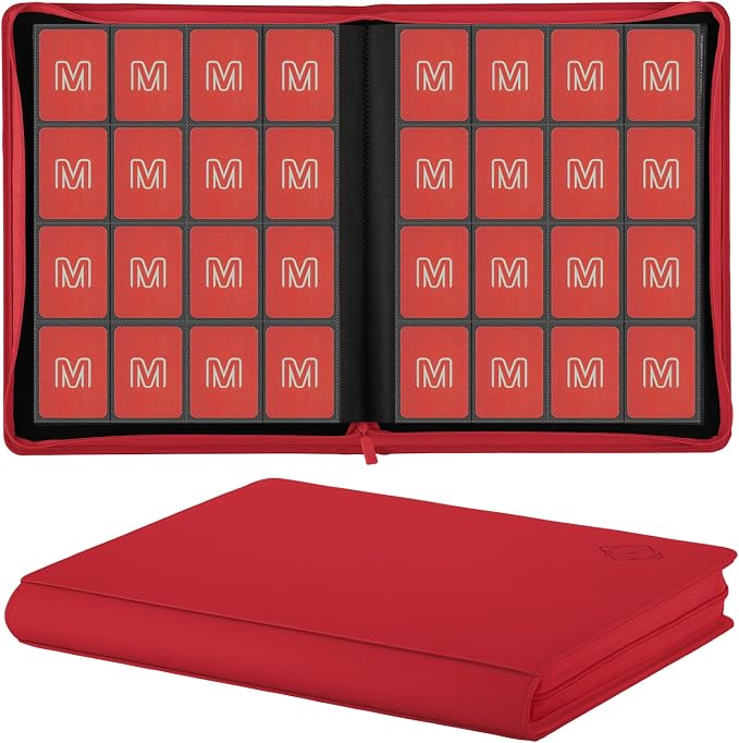 Premium Card Binder 16 Pocket, Trading Card Binder Holds up to 1000+Cards by MOSLA