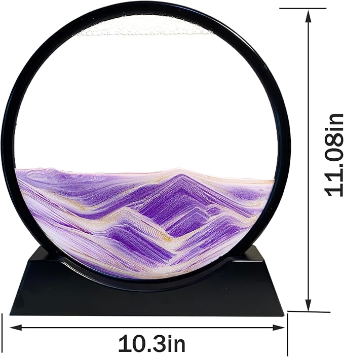 HYUGF Moving Sand Art Picture Decor, 3D Deep Sea Sandscape Liquid Motion - Image 3