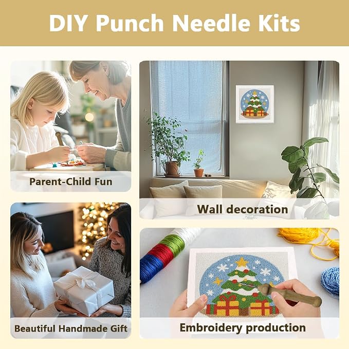 Doodlream Christmas Tree DIY Punch Needle Embroidery Kit - Image 4