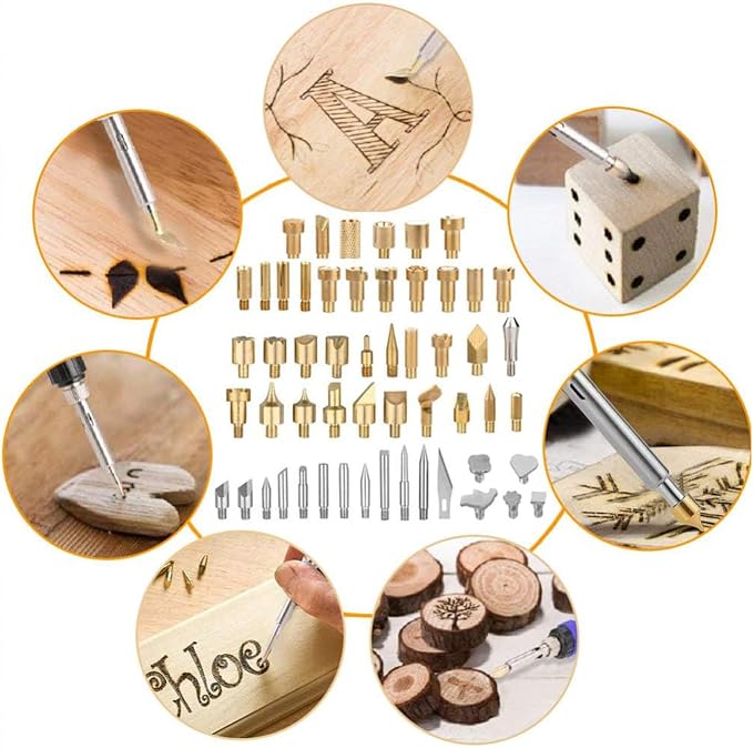 Wood Burning Kit, 2 Set WoodBurning Tool Adjustable Temperature 200~450 ℃ - Image 4