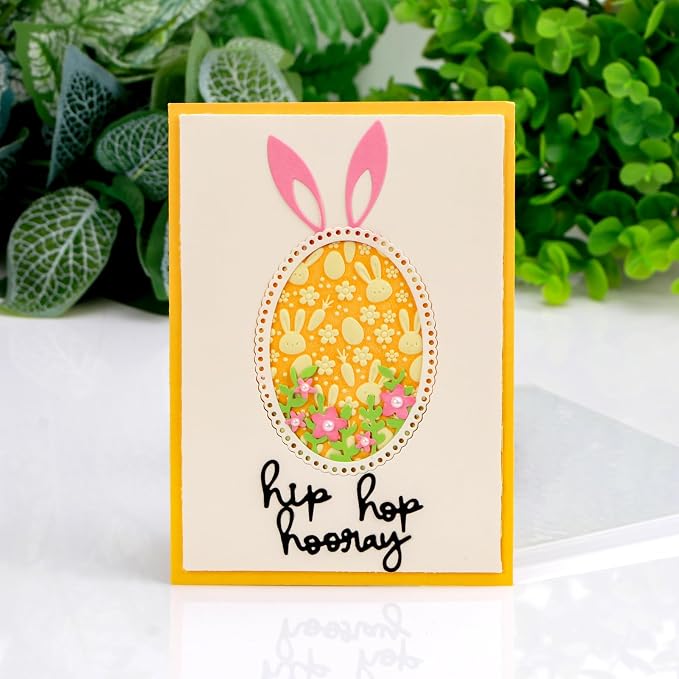 3D Embossing Folder Bunny Rabbits Easter Plastic Embossing Texture Fades - Image 4