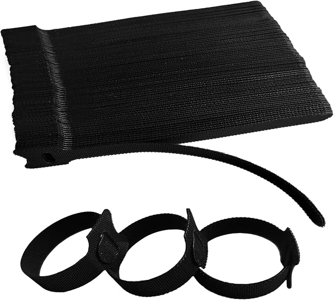 120 PCS 10 Inches Black Reusable Cable Ties, Cable Organizer, Cord Wrap and by Unknown